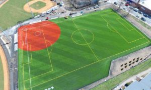 soccer turf field installation